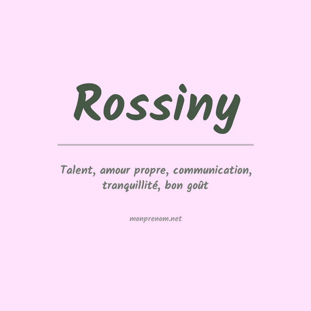 Prénom Rossiny