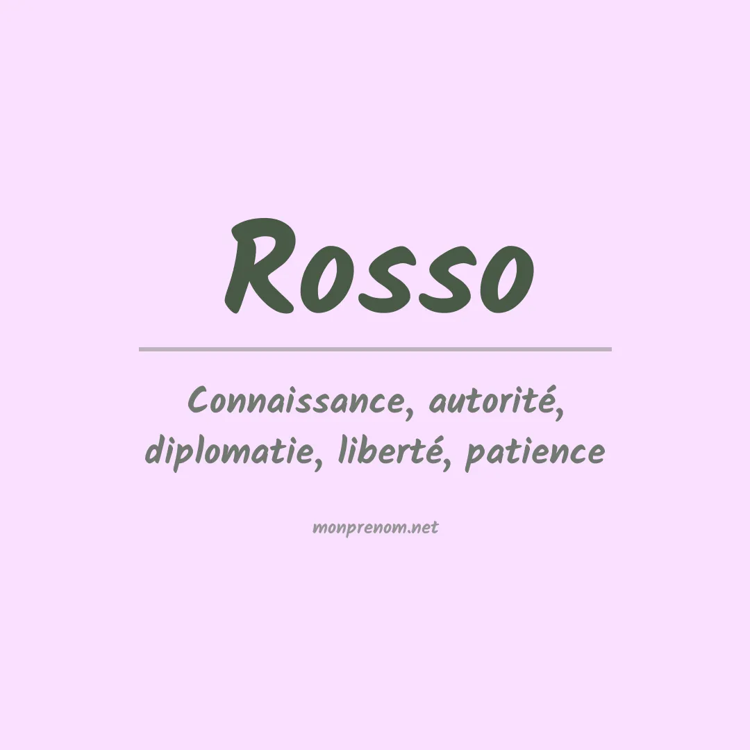 Prénom Rosso