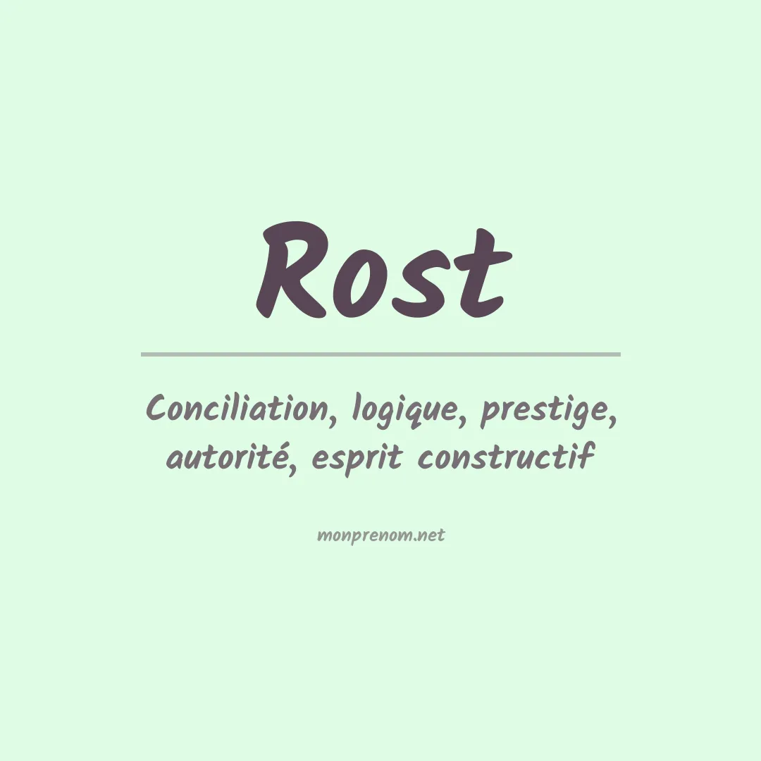 Prénom Rost