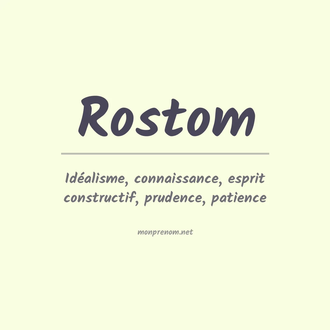 Prénom Rostom