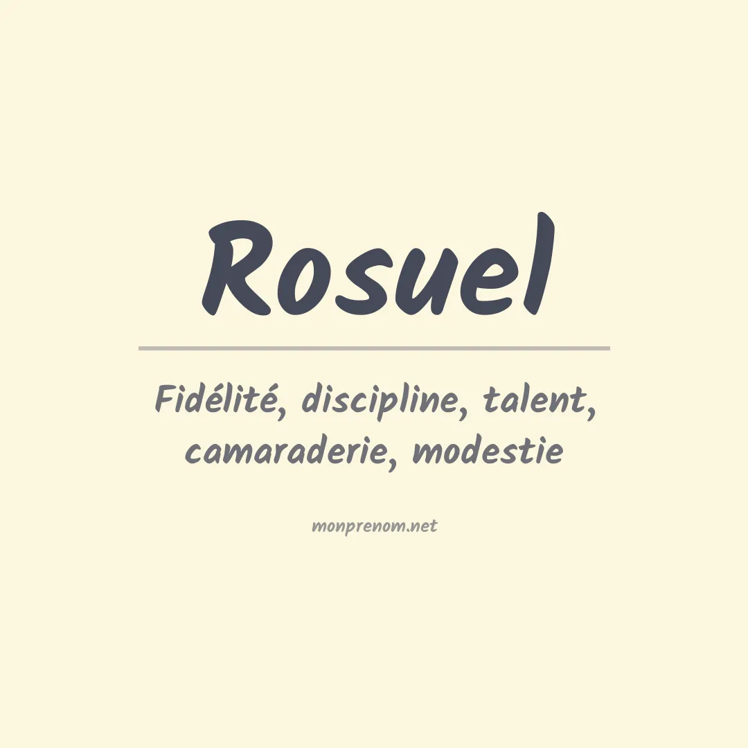 Prénom Rosuel
