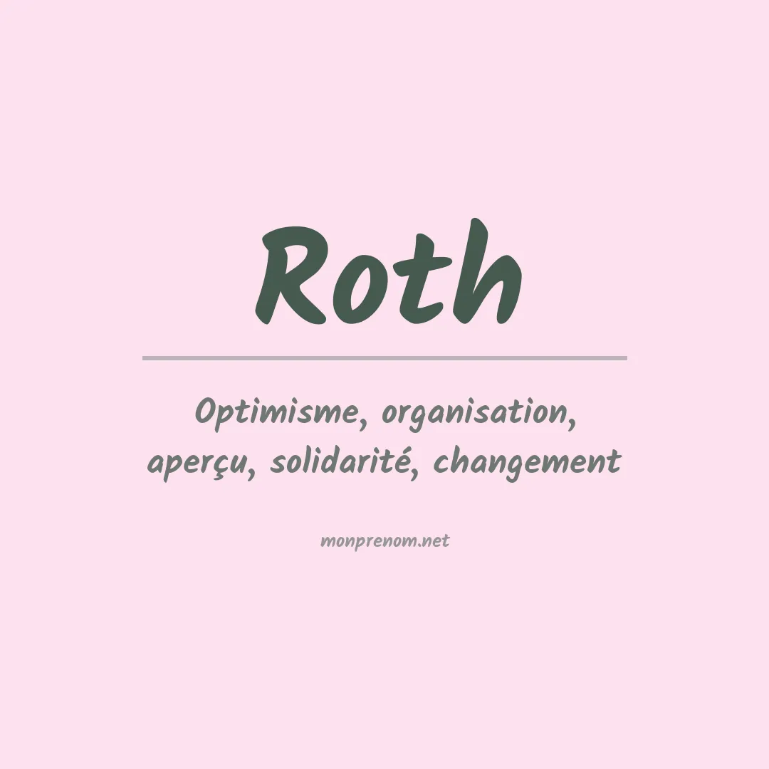 Prénom Roth