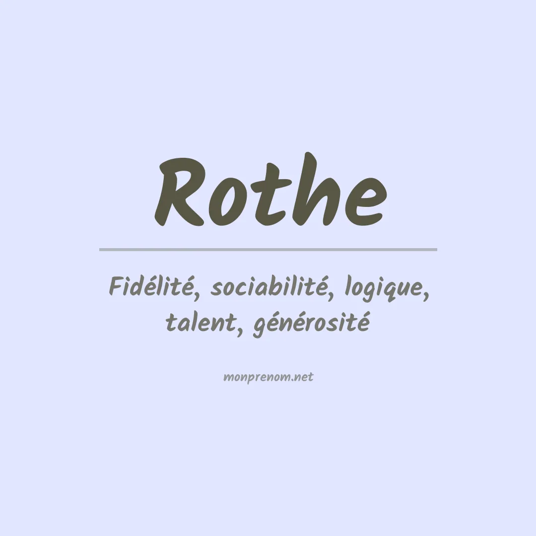 Prénom Rothe