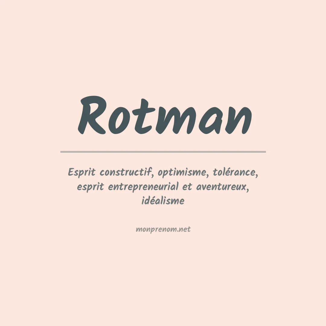 Prénom Rotman