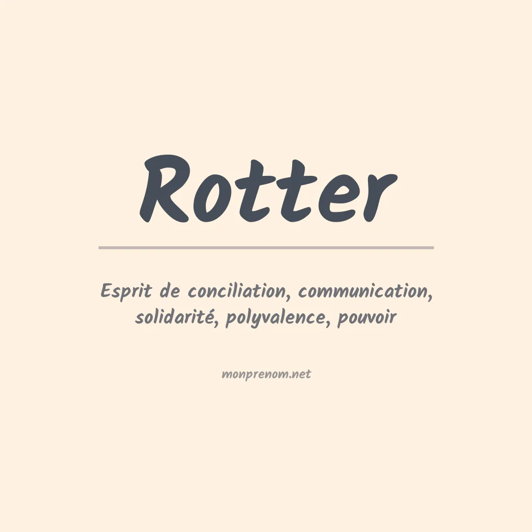 Prénom Rotter