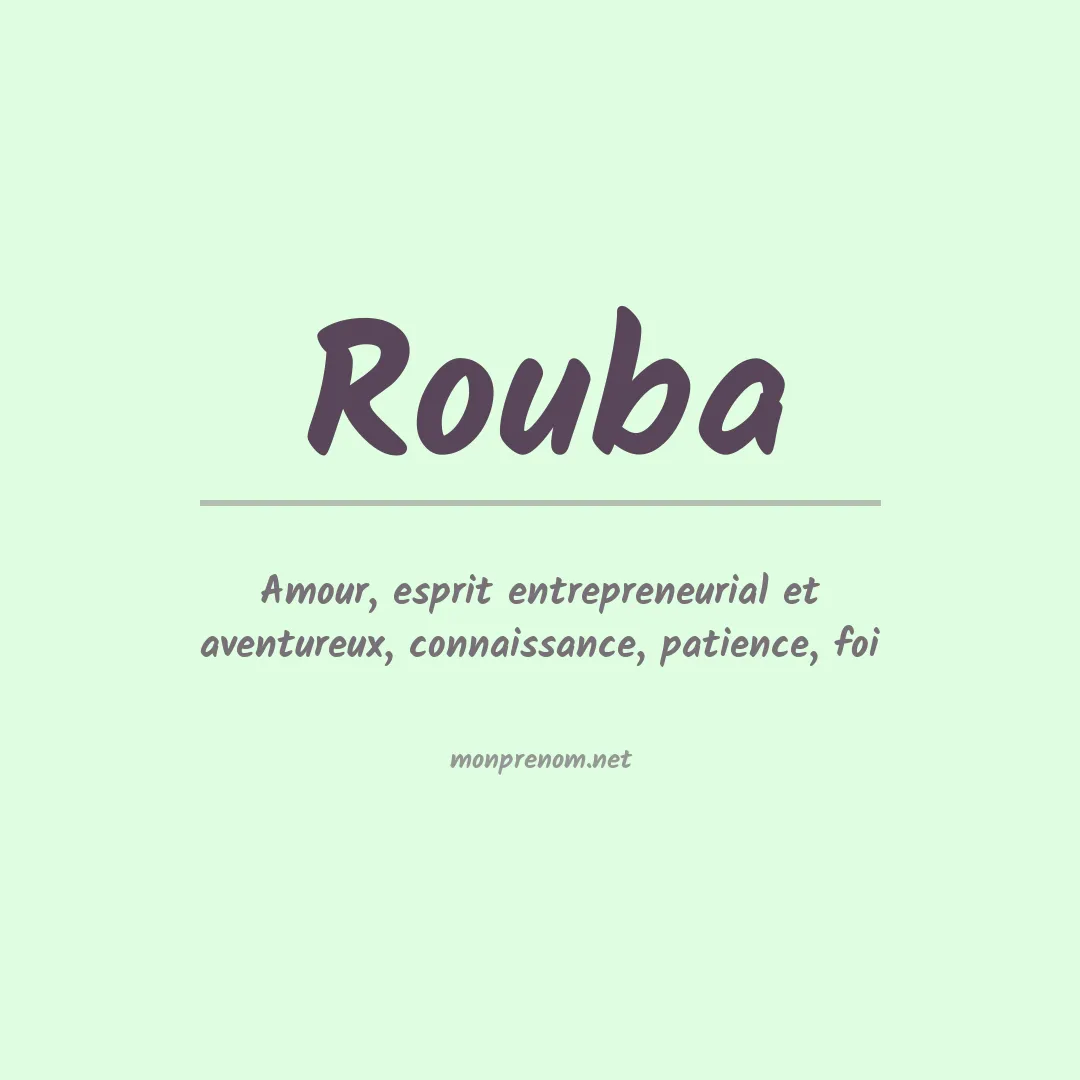 Prénom Rouba