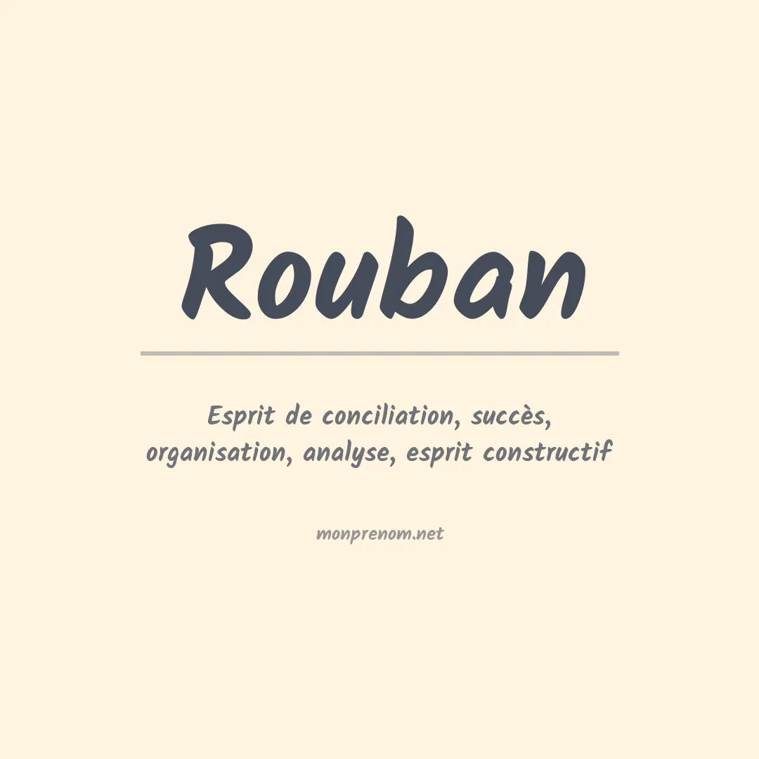 Signification du prénom Rouban