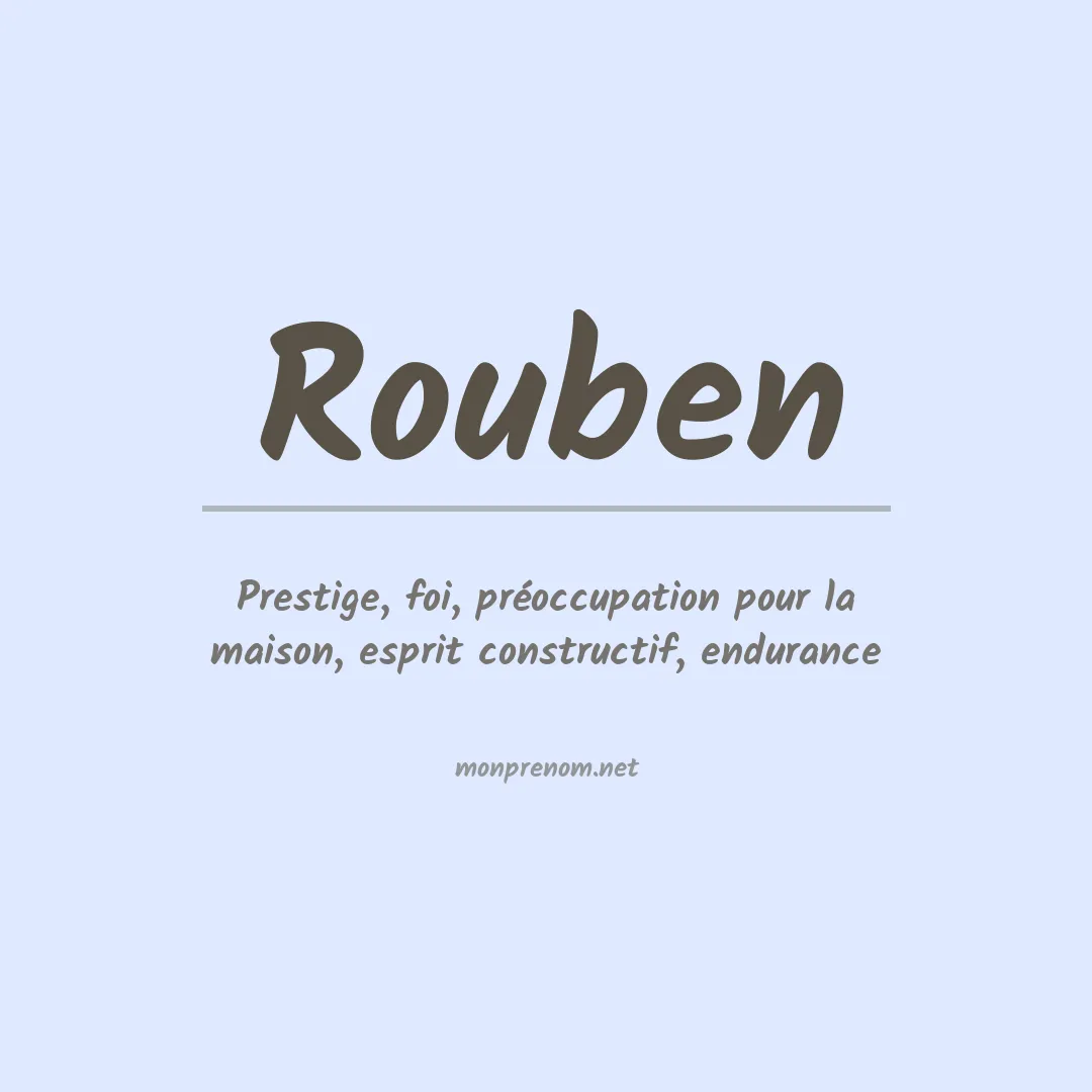 Signification du prénom Rouben