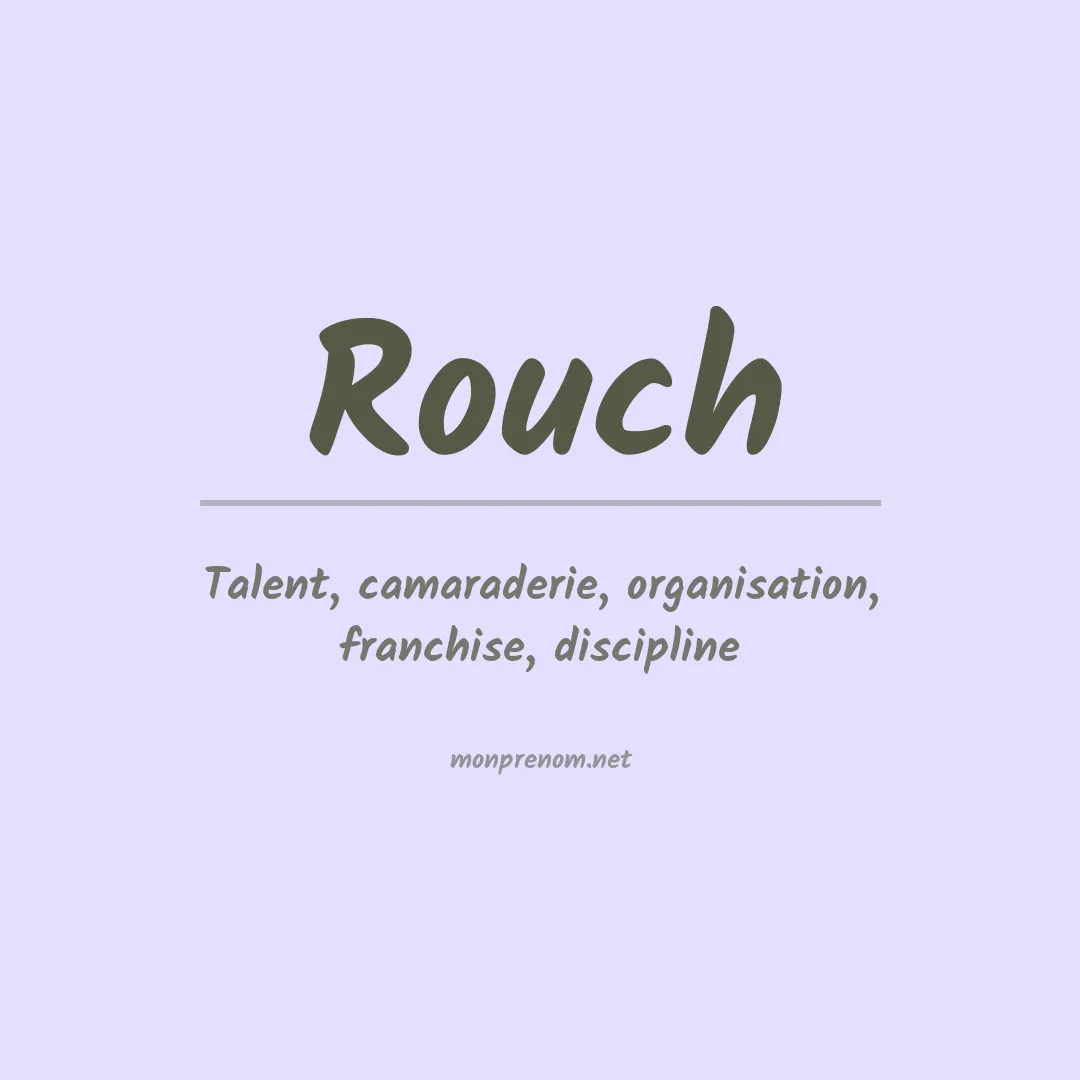Prénom Rouch