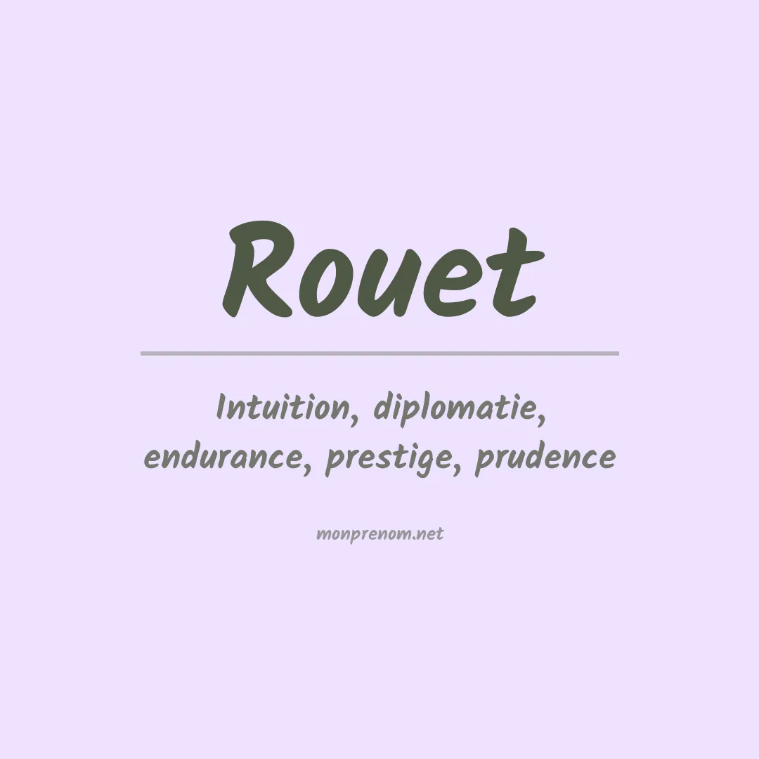 Signification du prénom Rouet