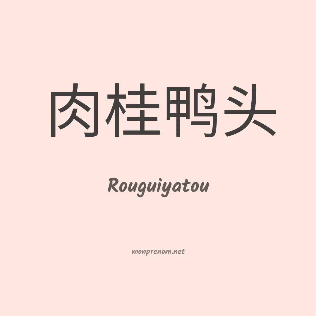 Rouguiyatou en chinois