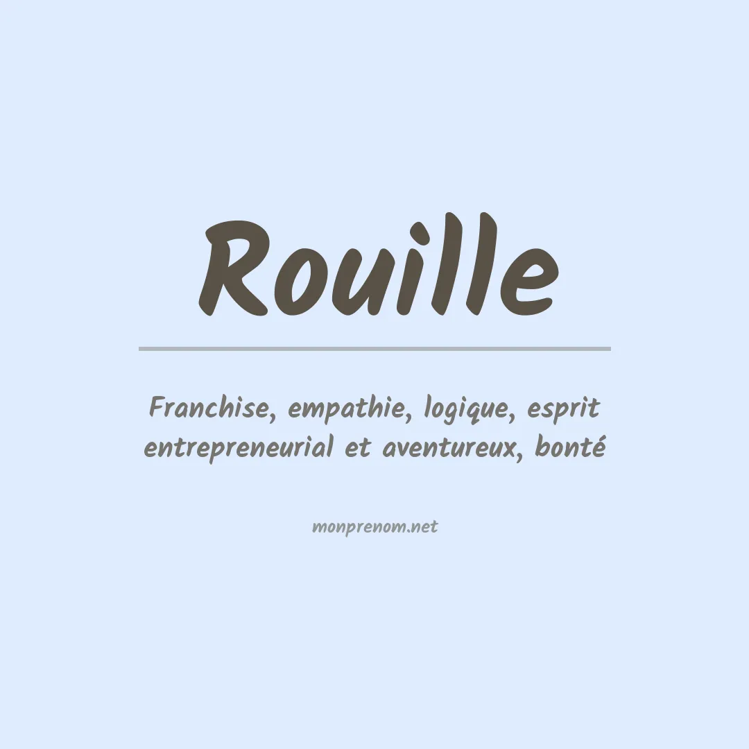 Signification du prénom Rouille