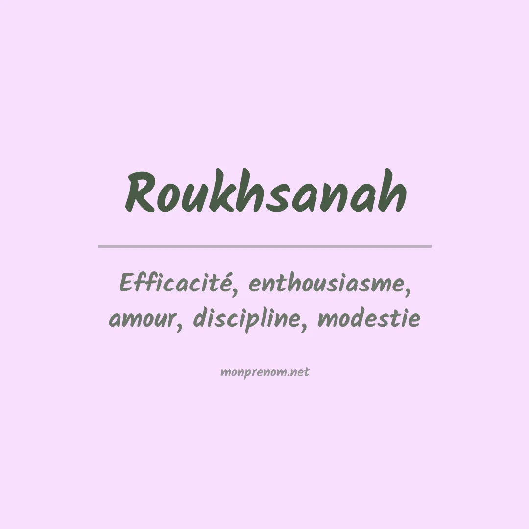 Prénom Roukhsanah