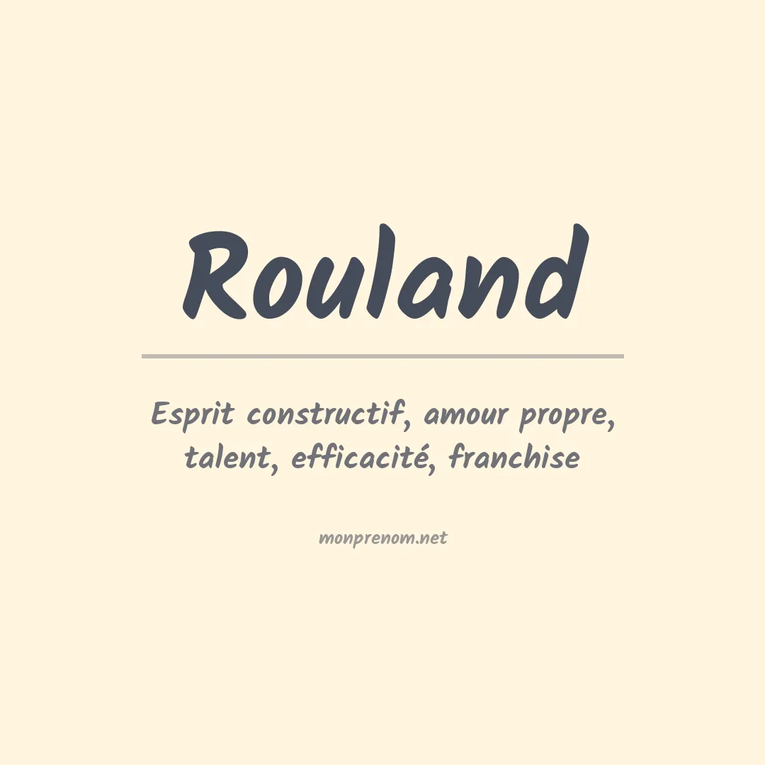 Prénom Rouland