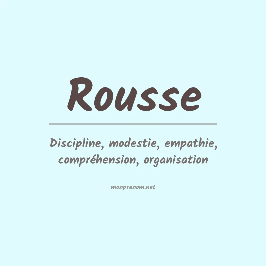 Prénom Rousse