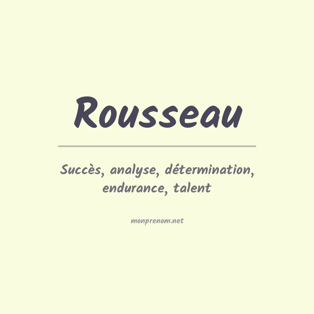 Prénom Rousseau