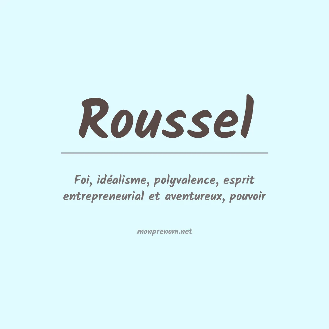Prénom Roussel