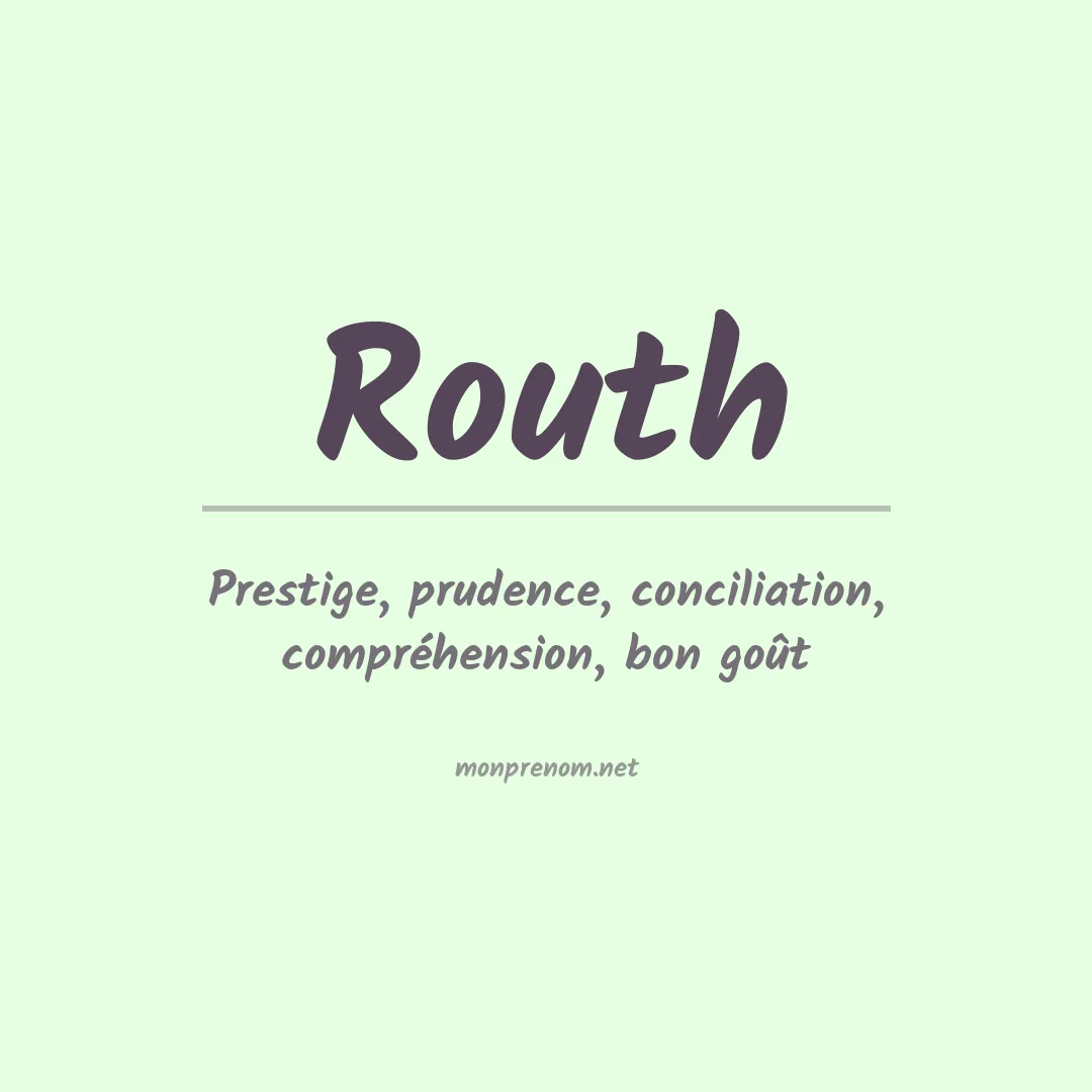 Prénom Routh