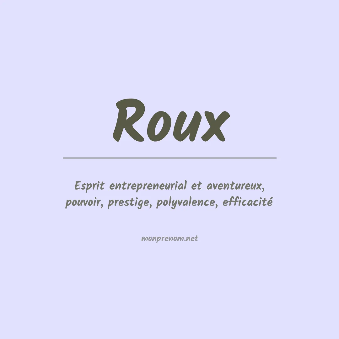 Prénom Roux