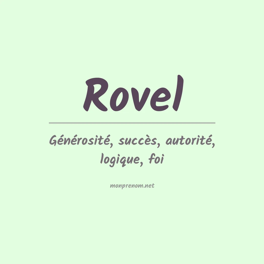 Signification du prénom Rovel