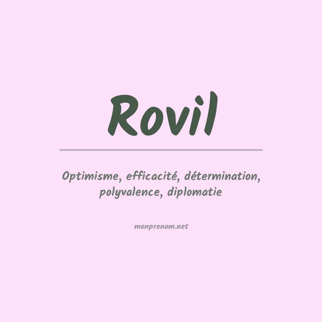 Signification du prénom Rovil