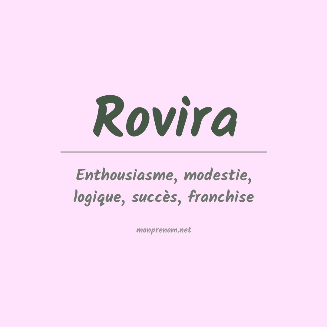 Prénom Rovira