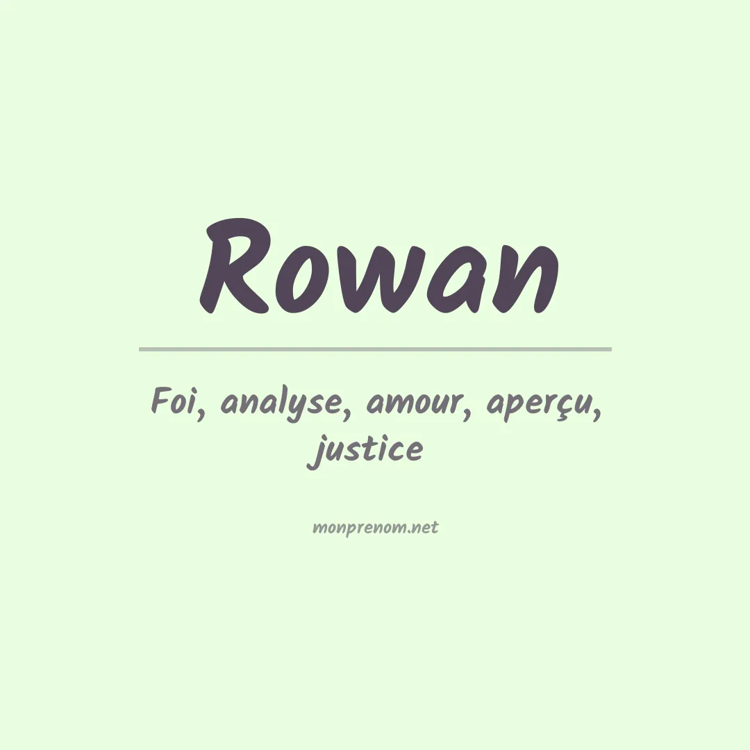 Prénom Rowan