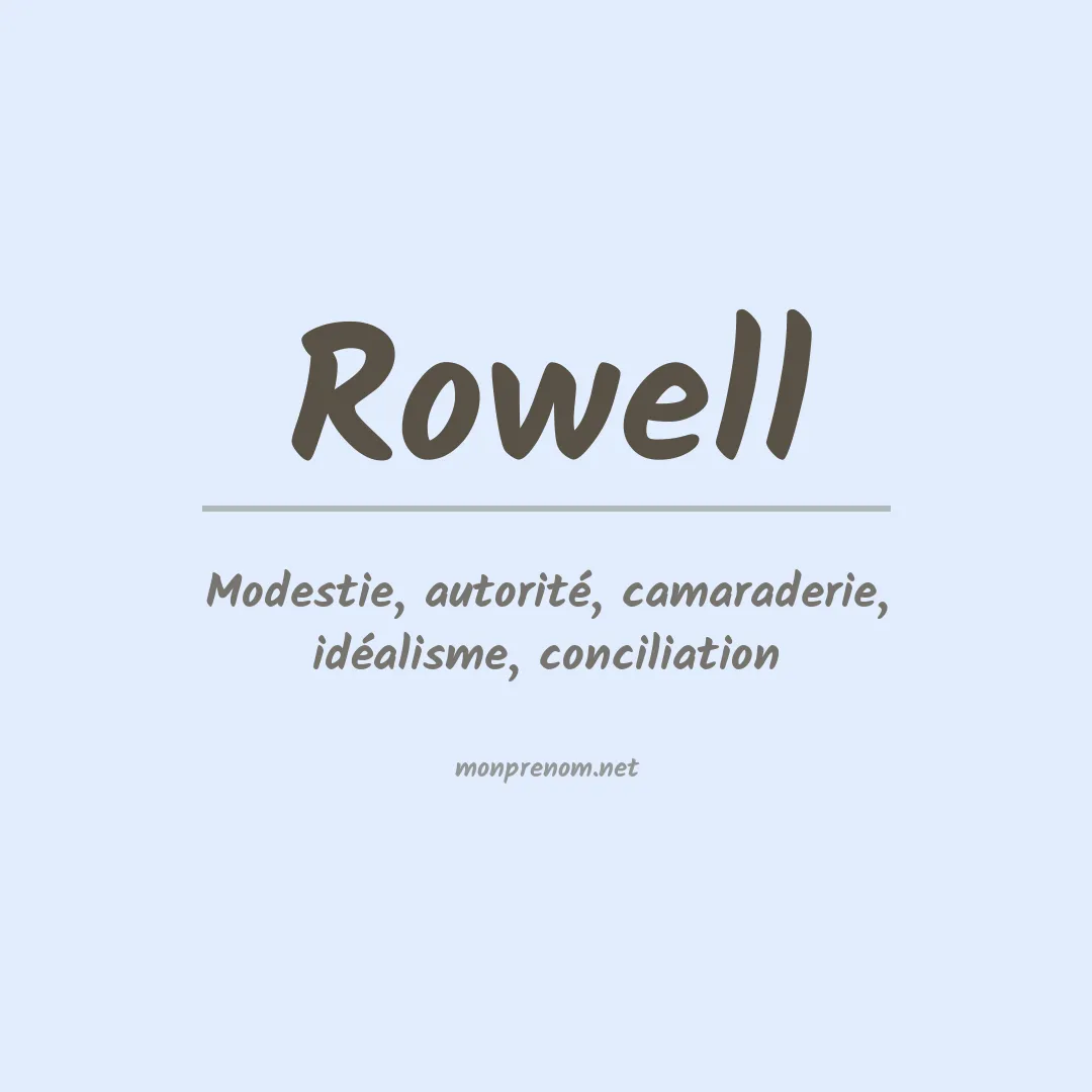 Prénom Rowell