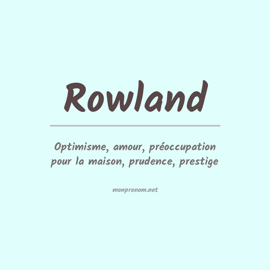 Prénom Rowland