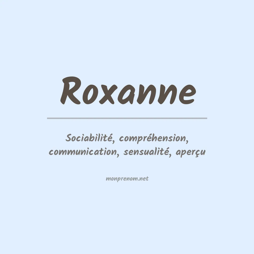 Prénom Roxanne
