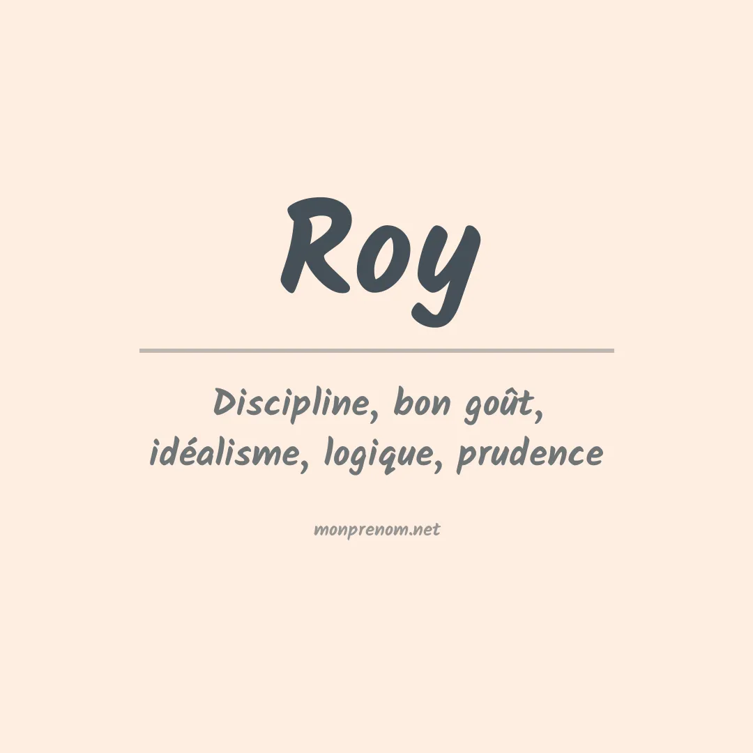 Prénom Roy