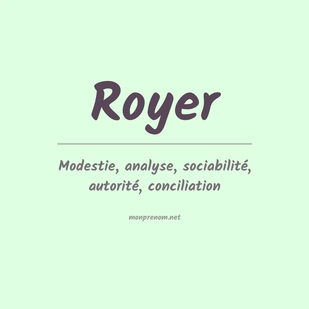 Prénom Royer