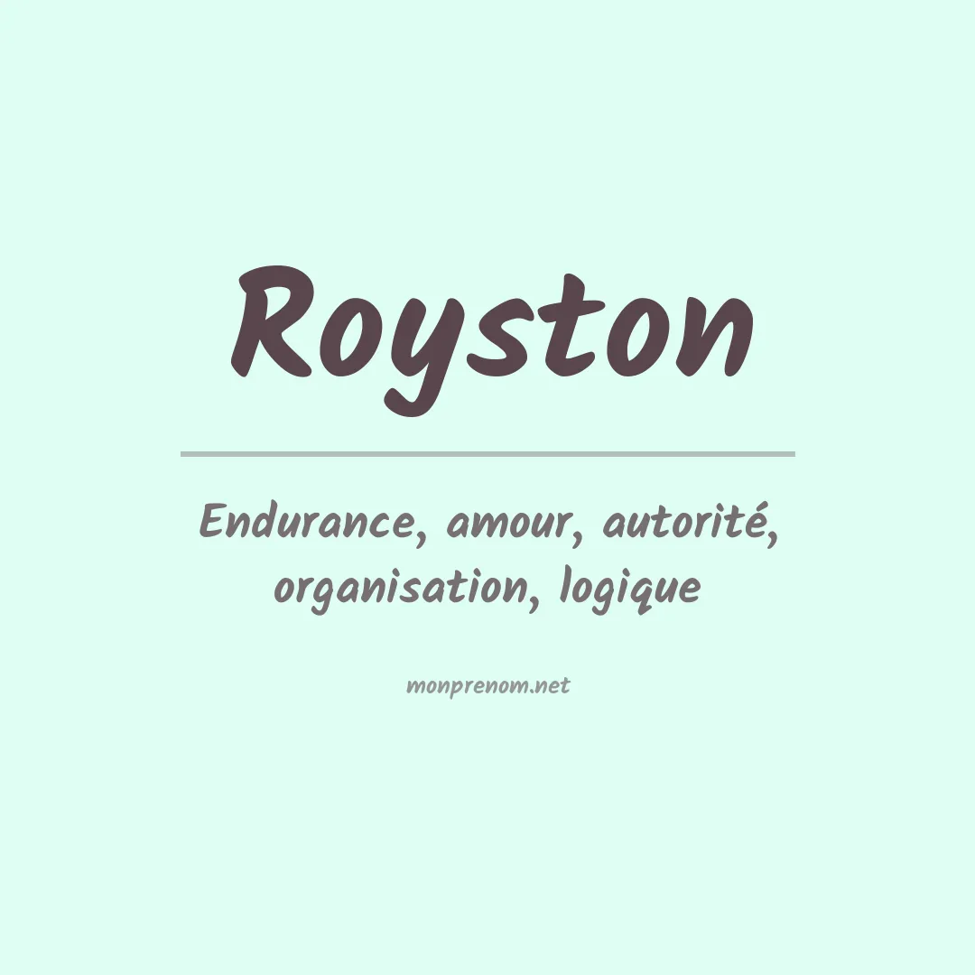 Prénom Royston