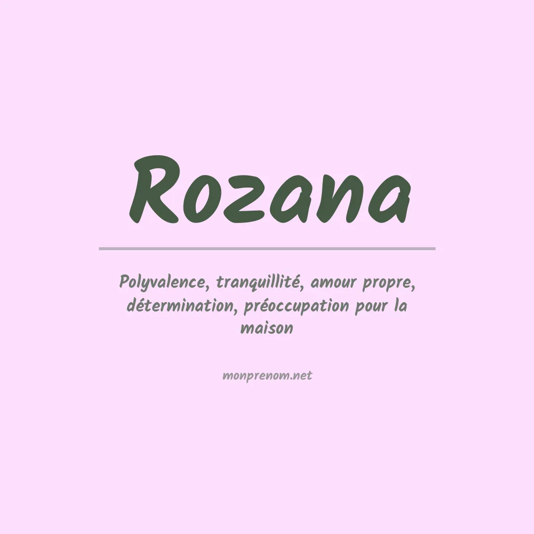Prénom Rozana