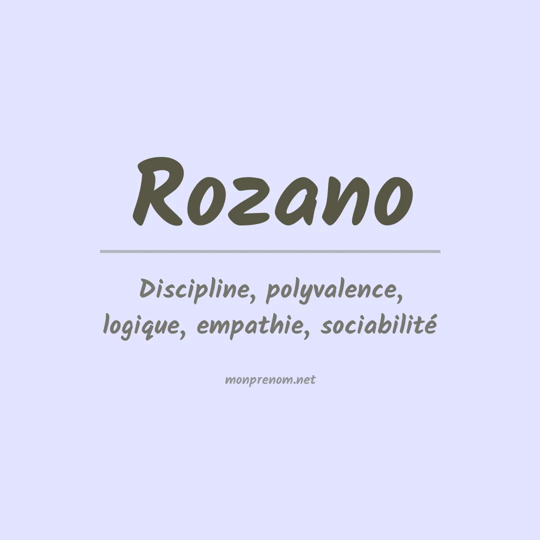 Prénom Rozano
