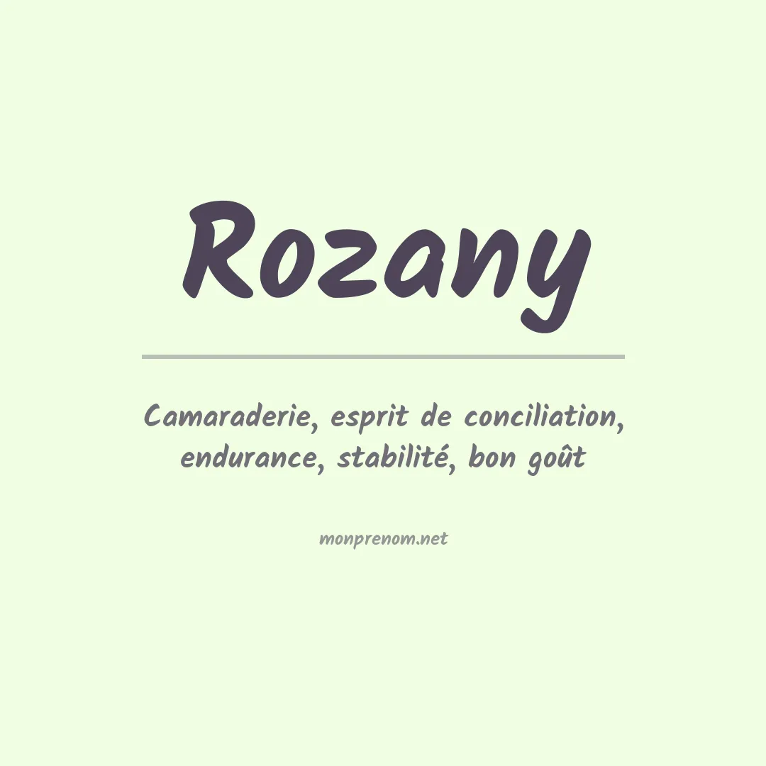 Prénom Rozany