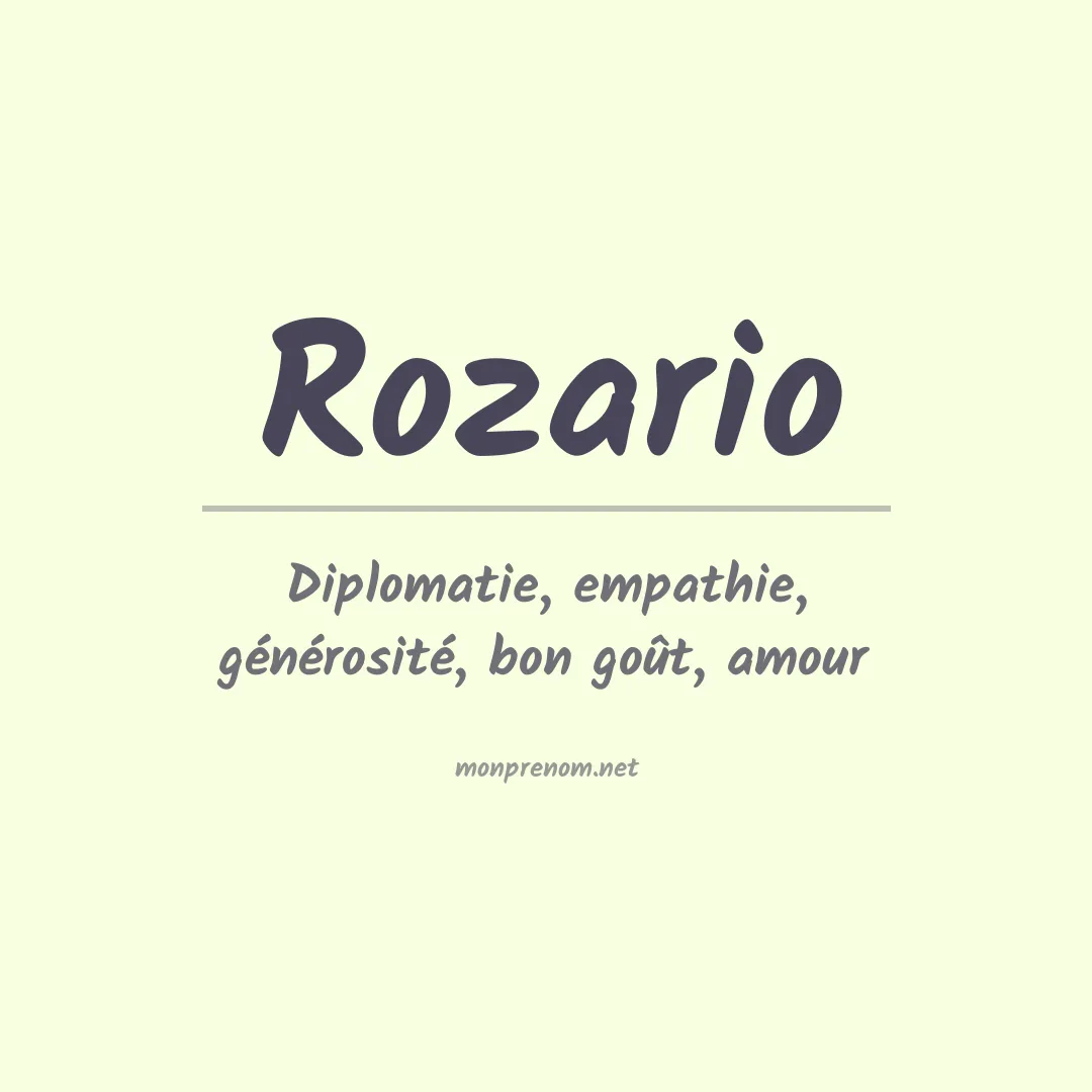 Prénom Rozario