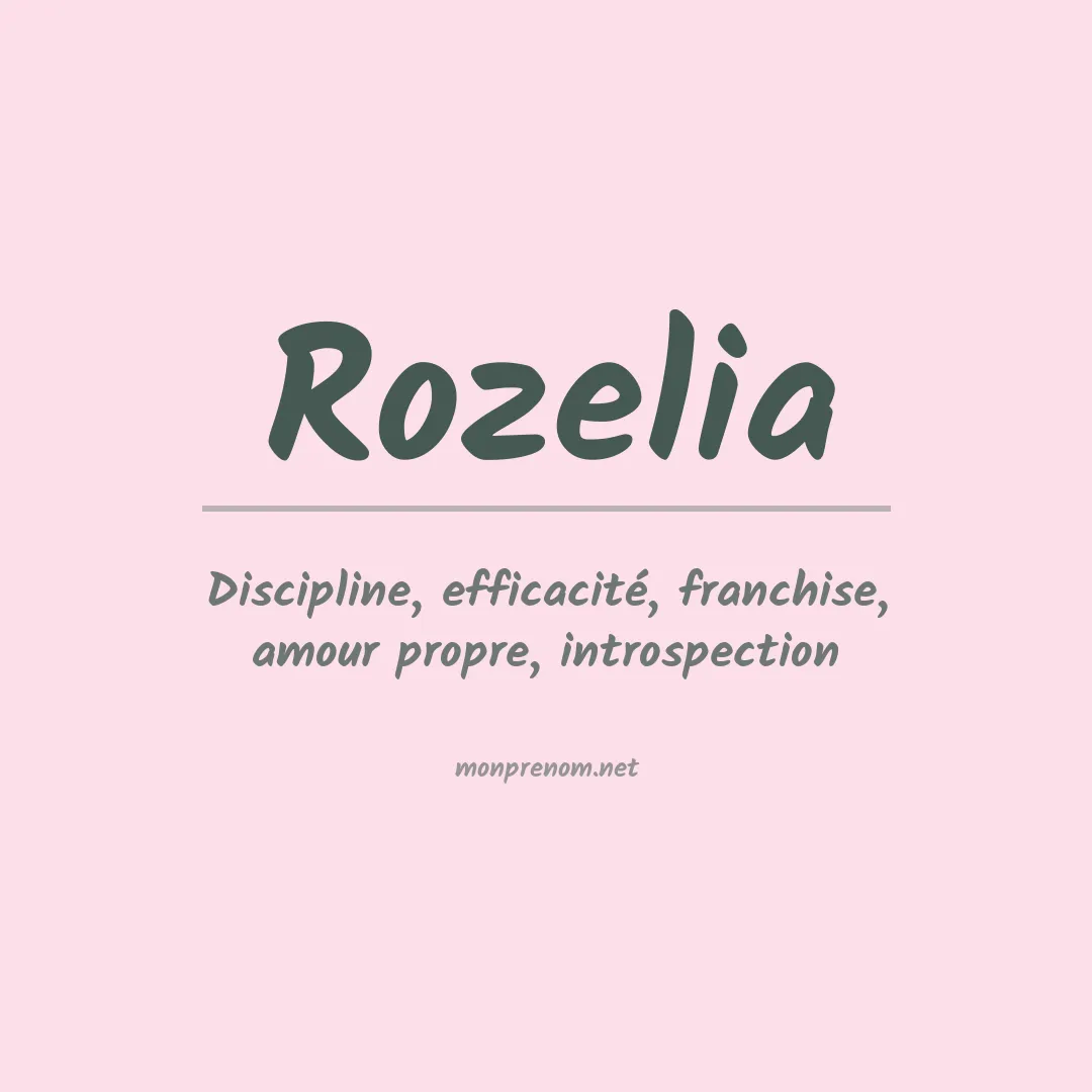 Prénom Rozelia