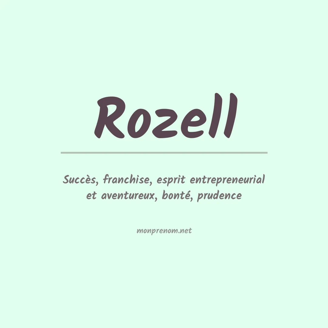 Prénom Rozell