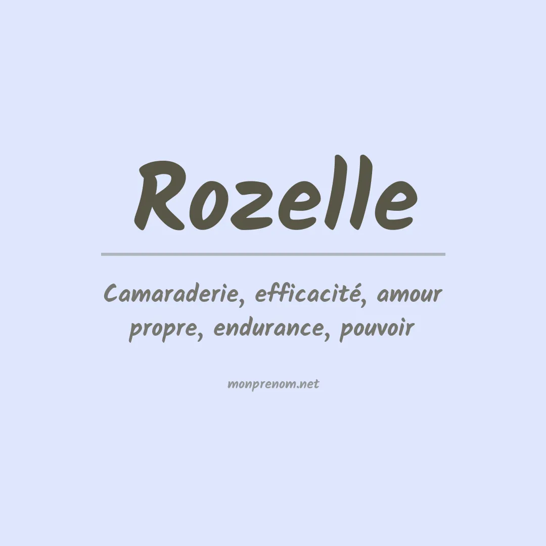 Prénom Rozelle