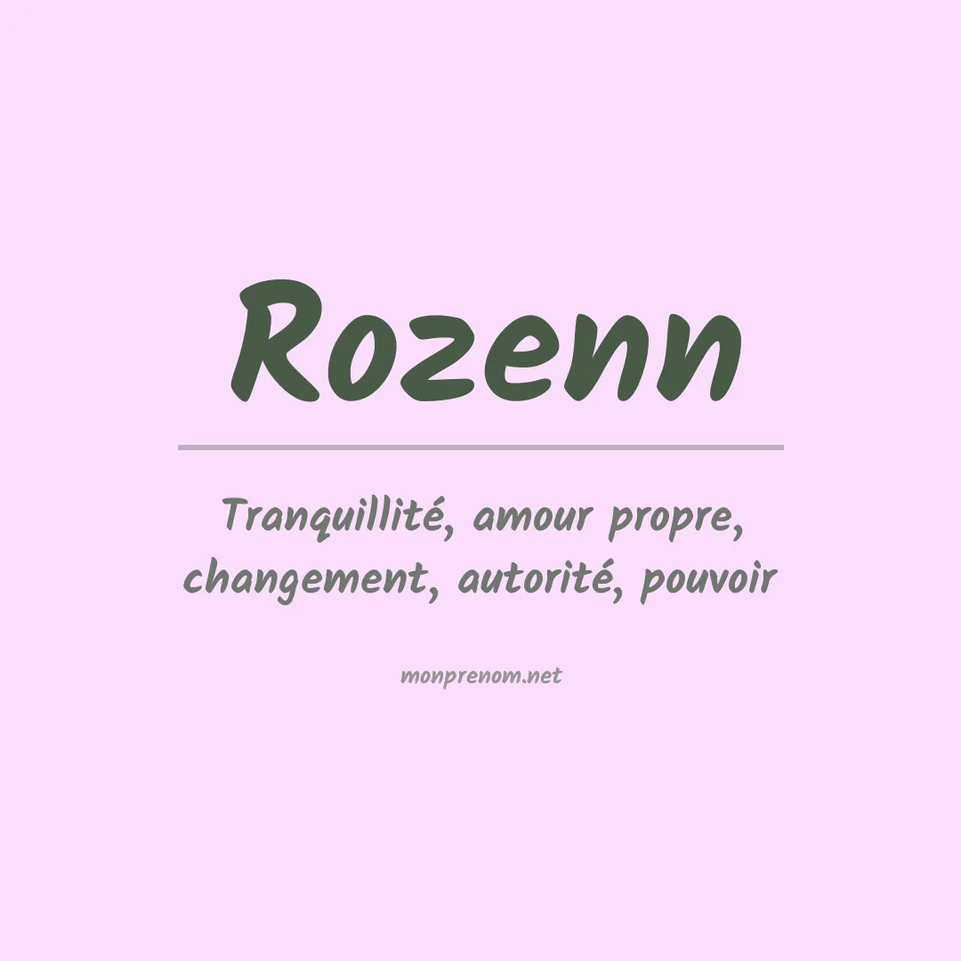 Prénom Rozenn