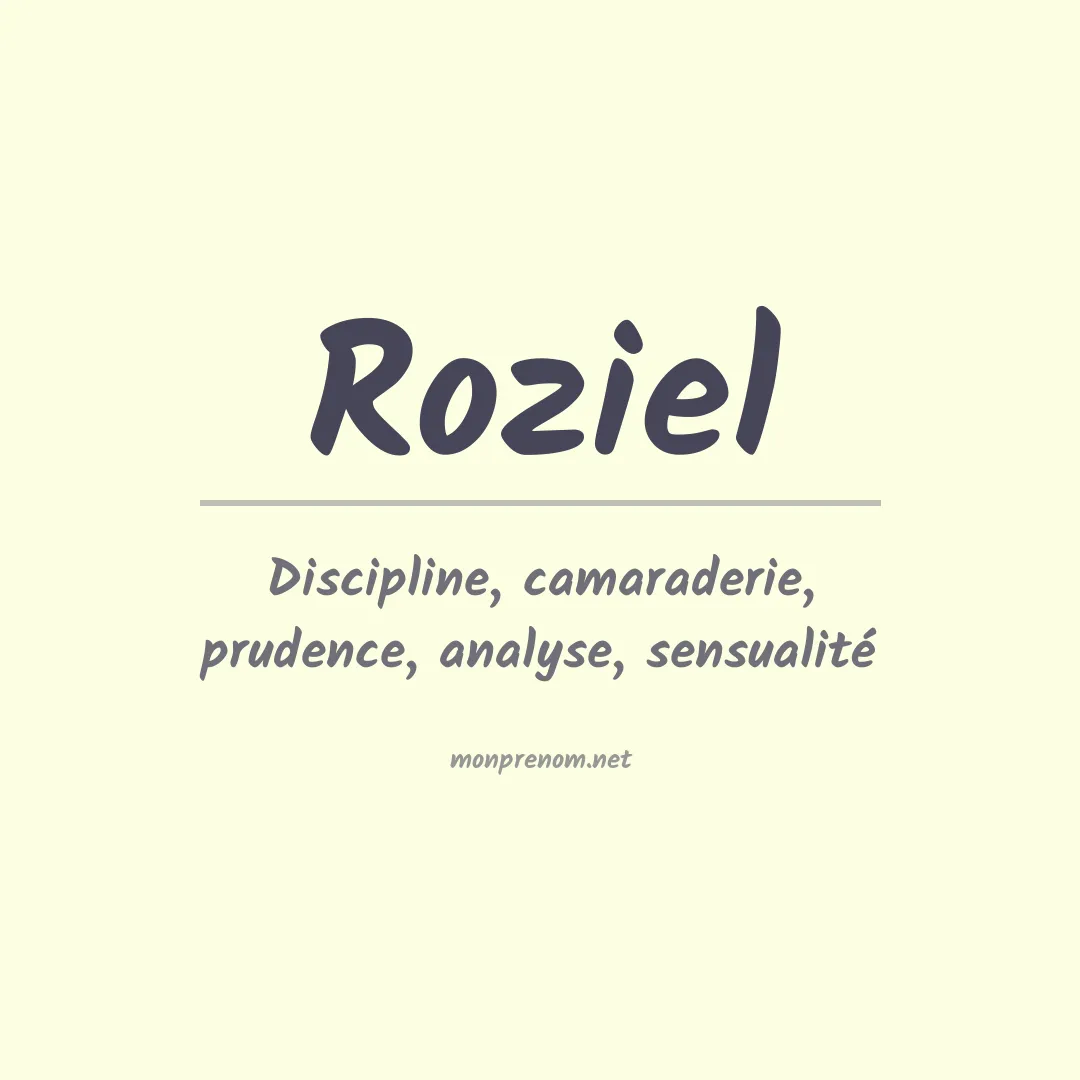 Prénom Roziel