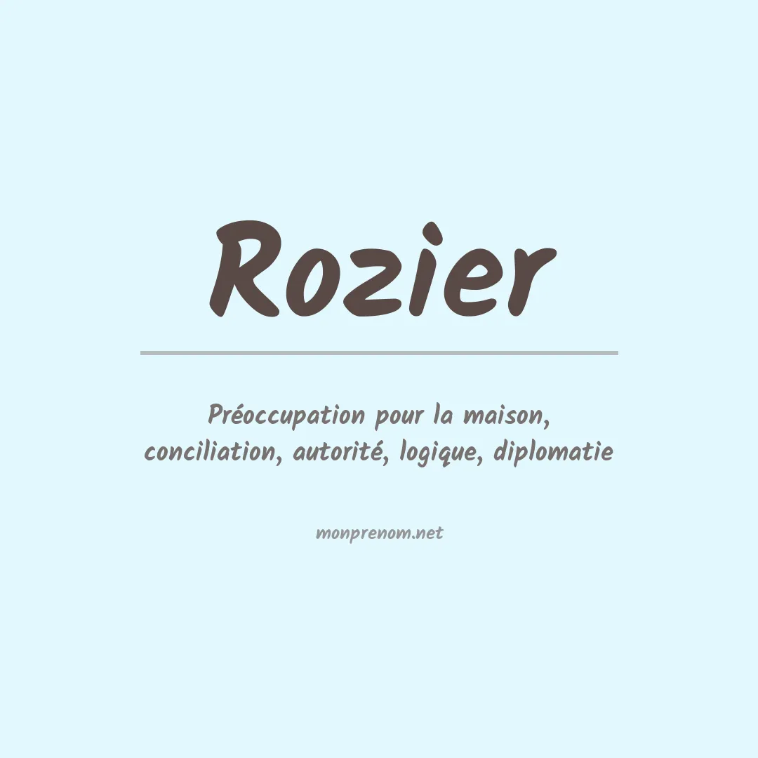 Prénom Rozier