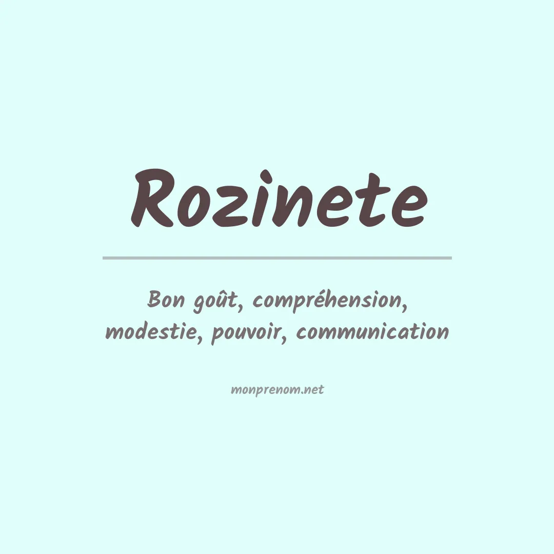 Prénom Rozinete