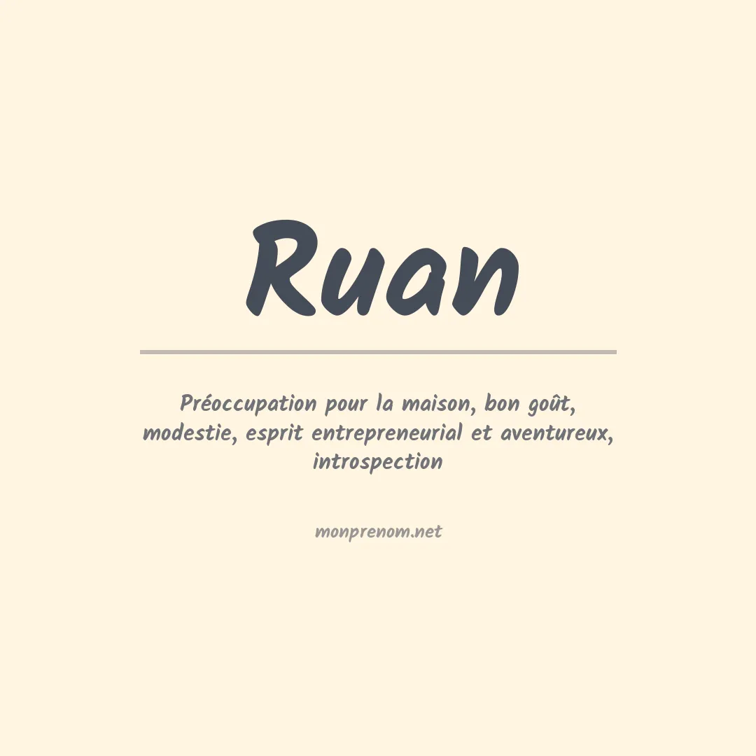 Prénom Ruan