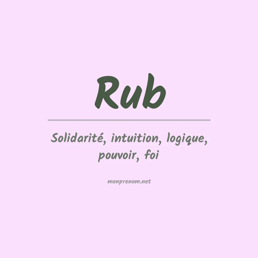 Prénom Rub
