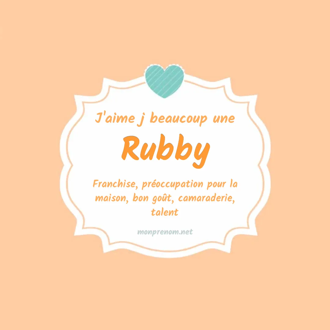 J'aime beaucoup Rubby