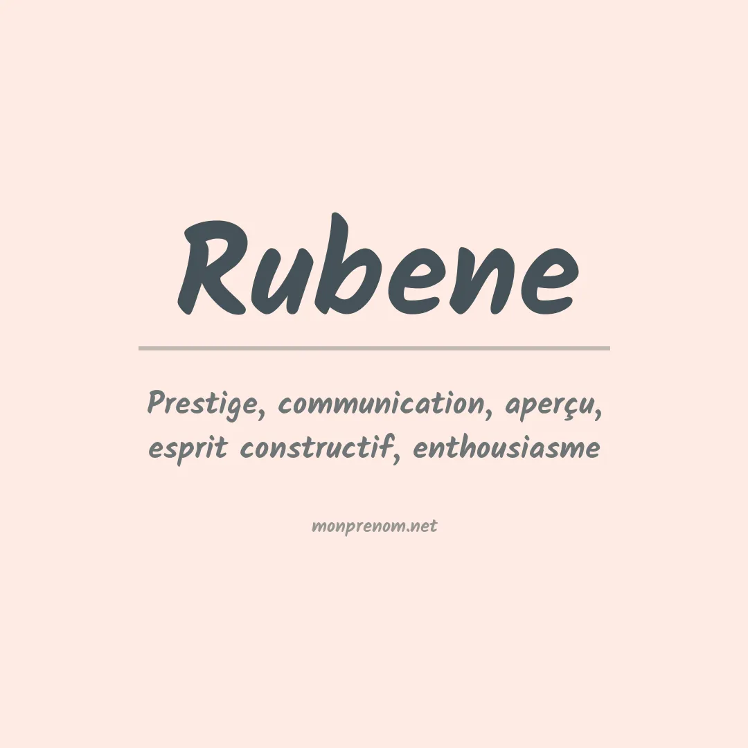 Signification du prénom Rubene