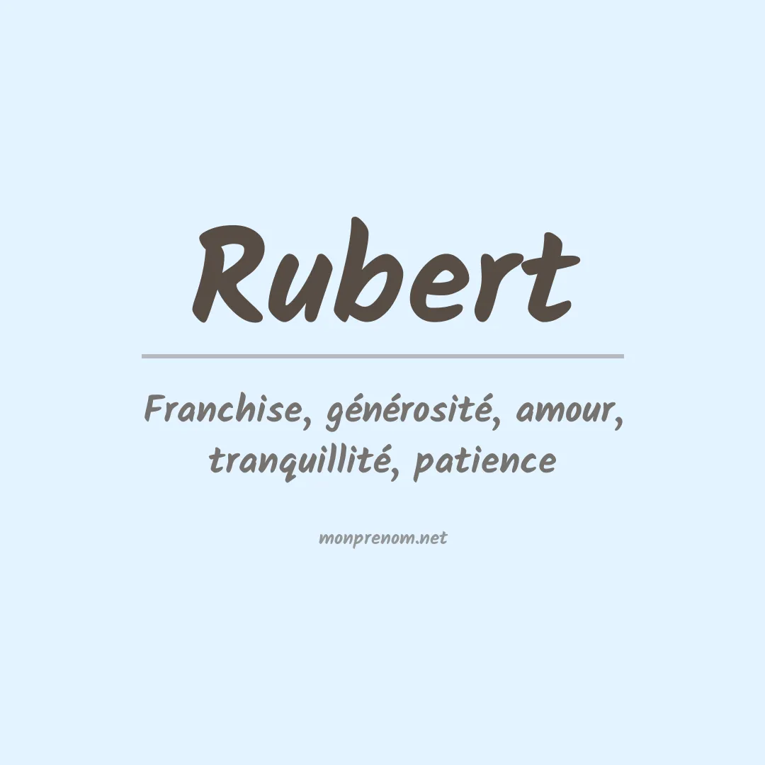 Prénom Rubert