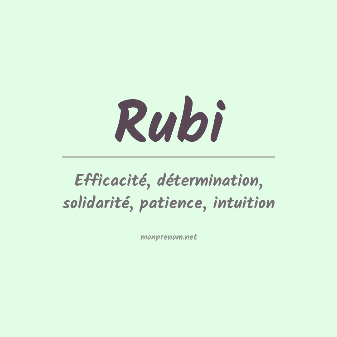 Prénom Rubi